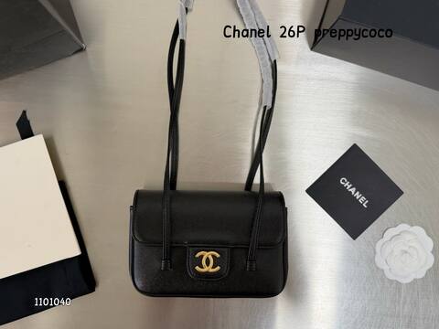 Chanel Black caviar leather shoulder AAA Quality Replica