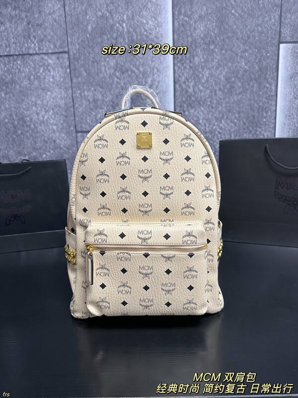 MCM Stark Monogram 31*39cm backpack — Top Quality Replica