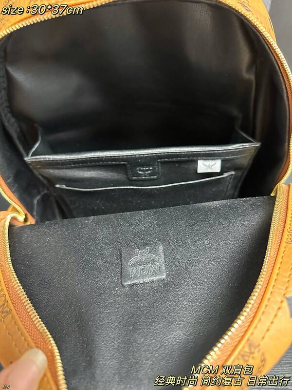 MCM Stark Cognac Visetos 30*37cm backpack — 1:1 Replica