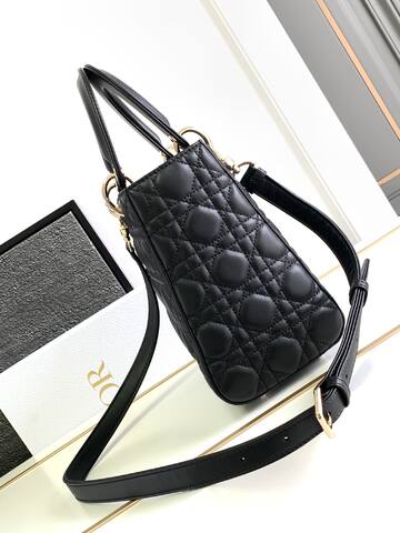 Dior Lady Black shoulder Top Quality Replica