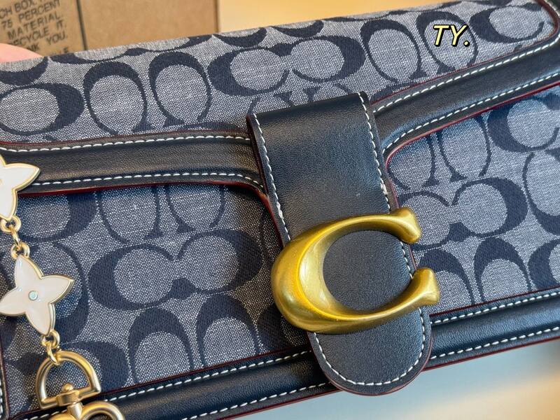 Coach Tabby Navy Signature Chambray crossbody — 1:1 Replica