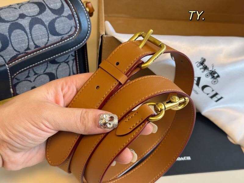 Coach Tabby Navy Signature Chambray crossbody — 1:1 Replica