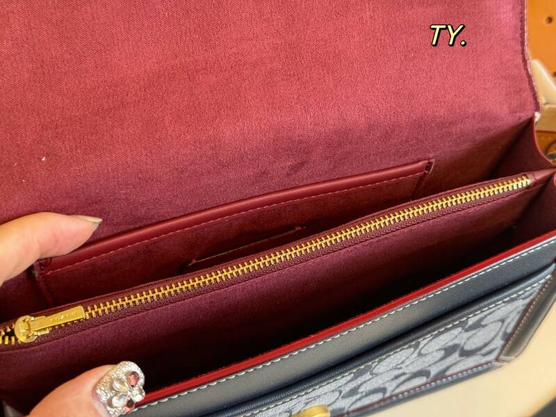 Coach Tabby Navy Signature Chambray crossbody — 1:1 Replica