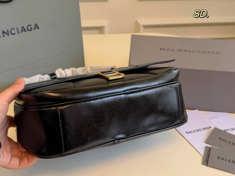 Balenciaga Hourglass Black 23x14x10cm shoulder bag — AAA Quality Replica