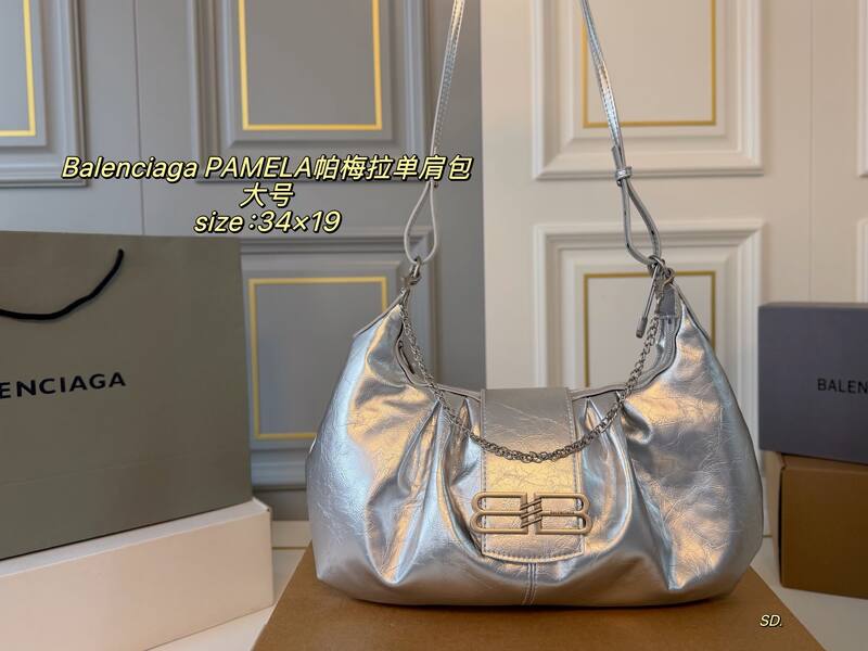 Balenciaga PAMELA Silver shoulder — Top Quality Replica