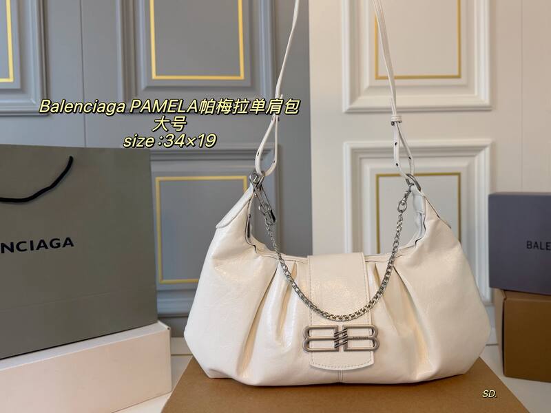 Balenciaga PAMELA Silver shoulder — Top Quality Replica