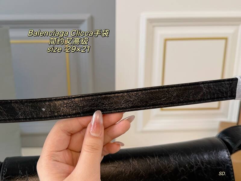 Balenciaga Clicca Black crinkled leather shoulder — 1:1 Replica
