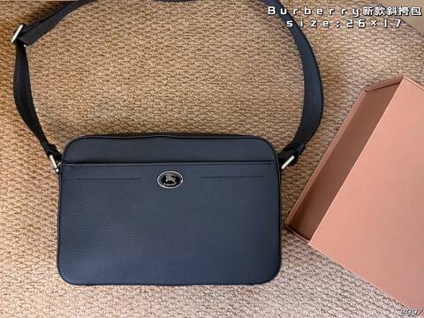 Burberry Black grained leather 26 17cm crossbody Premium Replica