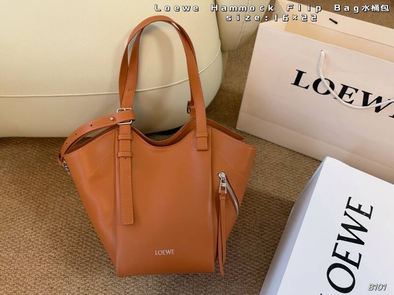 Loewe Hammock Black Dark Brown Tan Off-white shoulder — AAA Quality Replica