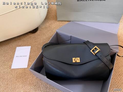 Balenciaga Le7 Black 26x18cm shoulder AAA Quality Replica