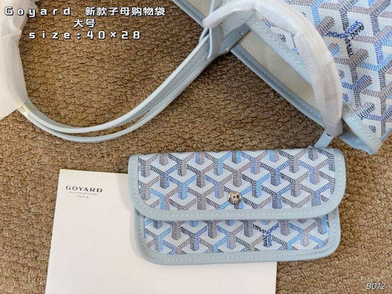 Goyard Saint Louis Canvas Light Blue large 40×28cm tote — Premium Replica