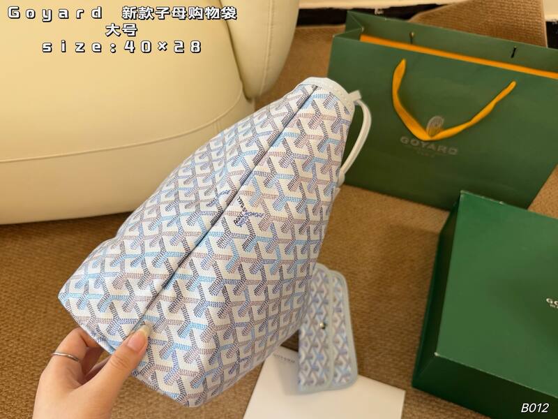 Goyard Saint Louis Canvas Light Blue large 40×28cm tote — Premium Replica