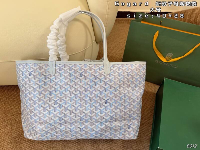 Goyard Saint Louis Canvas Light Blue large 40×28cm tote — Premium Replica