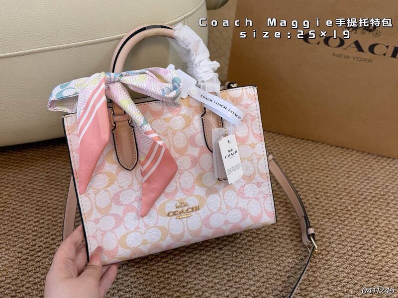 Coach Maggie Pastel blue monogram tote — Top Quality Replica
