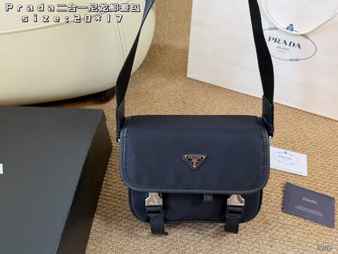 Prada Nylon black 20x17cm crossbody Premium Replica