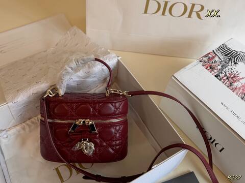 Dior Burgundy Quilted Leather crossbody Top Quality Replica