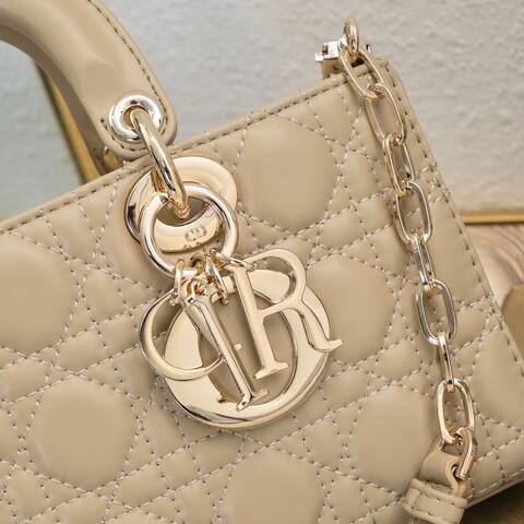 Dior Lady D-Joy Beige shoulder AAA Quality Replica