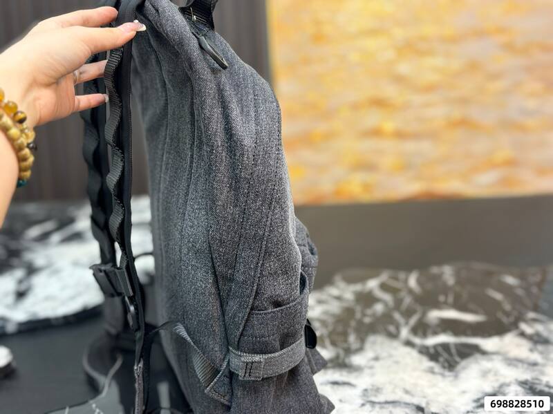 Balenciaga Heather gray denim 42x49x15cm backpack — Top Quality Replica