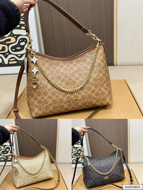 Coach Signature Coated Canvas Brown shoulder — AAA Quality Replica