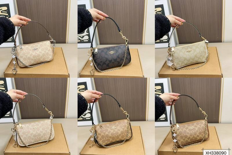 Coach Signature Monogram Beige shoulder — Premium Replica