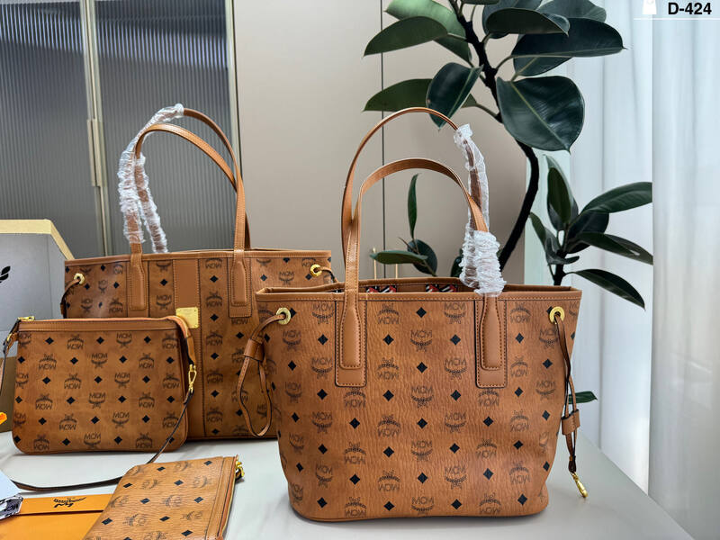 MCM Toni Cognac Visetos 29x24x12cm tote bag — 1:1 Replica