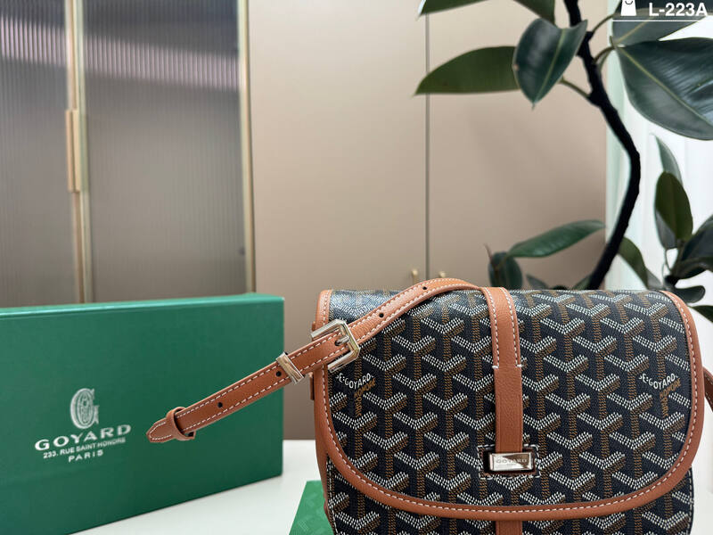 Goyard Belvedere PM Black and Tan crossbody bag — Top Quality Replica
