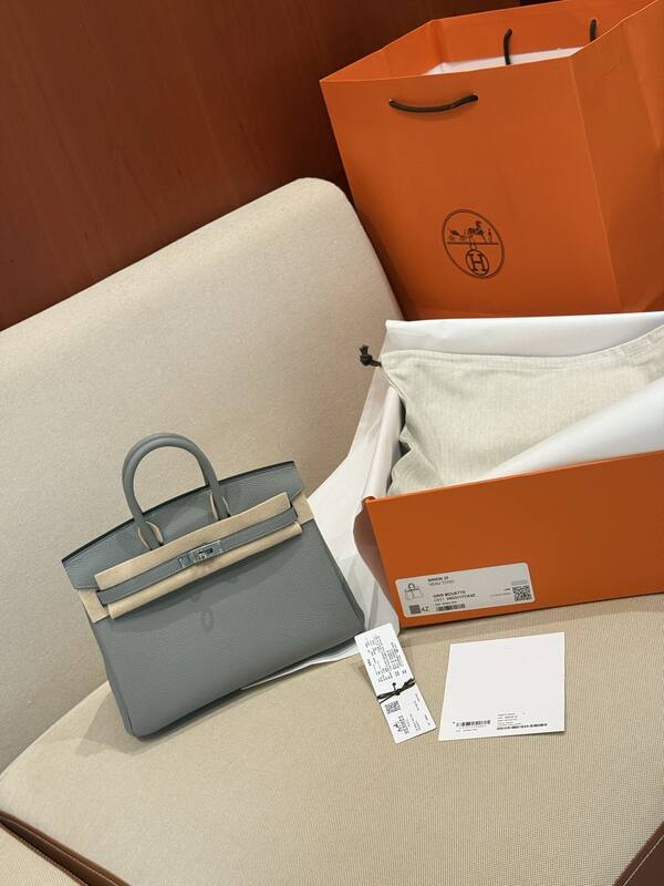 Hermes Birkin Gray handbag — Top Quality Replica