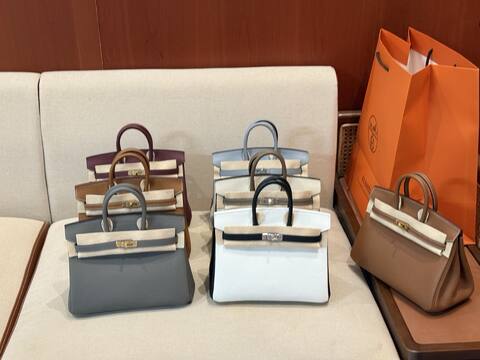Hermes Birkin White and black handbag AAA Quality Replica
