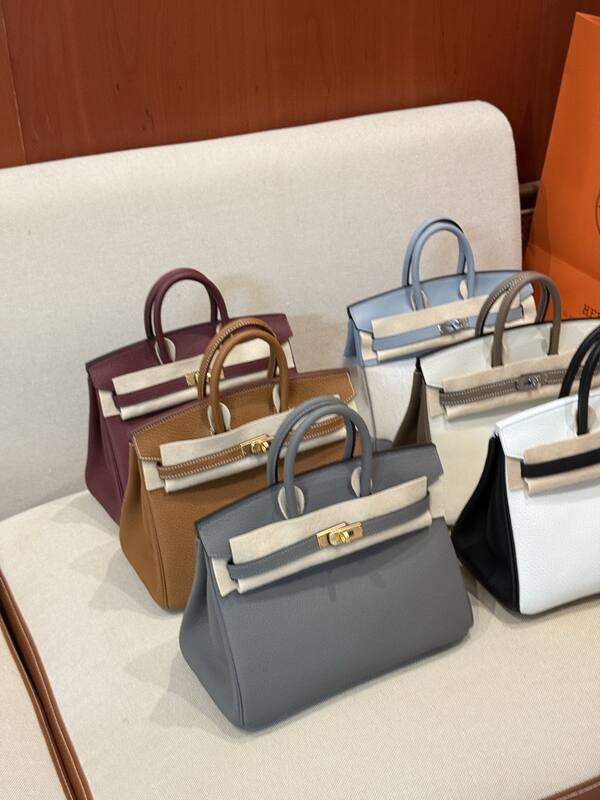 Hermes Birkin White and black handbag — AAA Quality Replica
