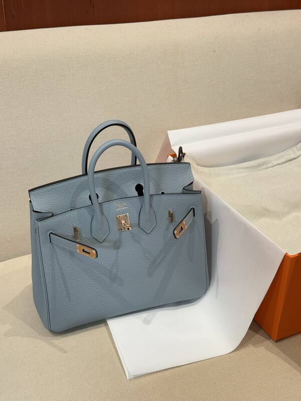 Hermes Birkin 25 Light Blue Togo everyday — Premium Replica