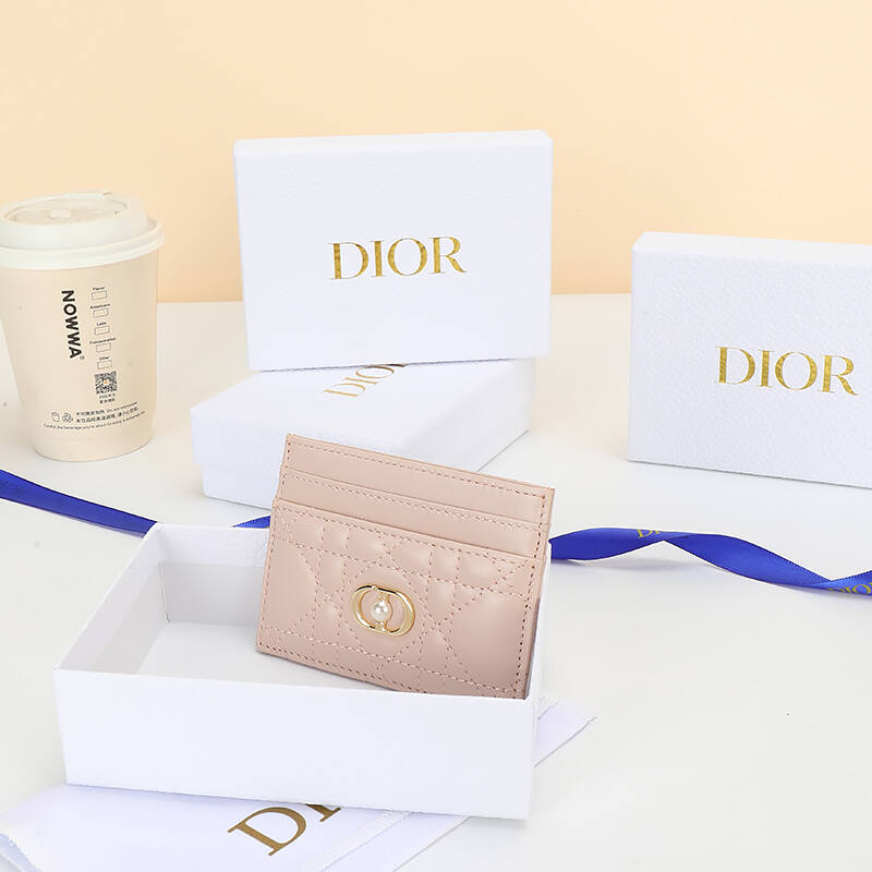 Dior Light Pink card holder — 1:1 Replica