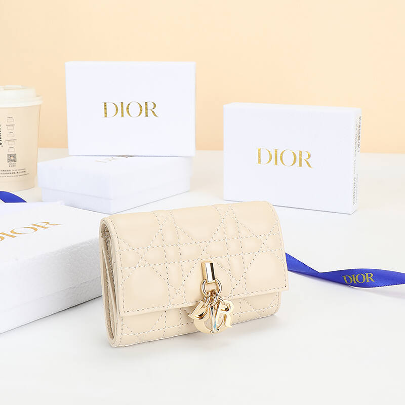 Dior S0966OQDC Beige wallet — Premium Replica