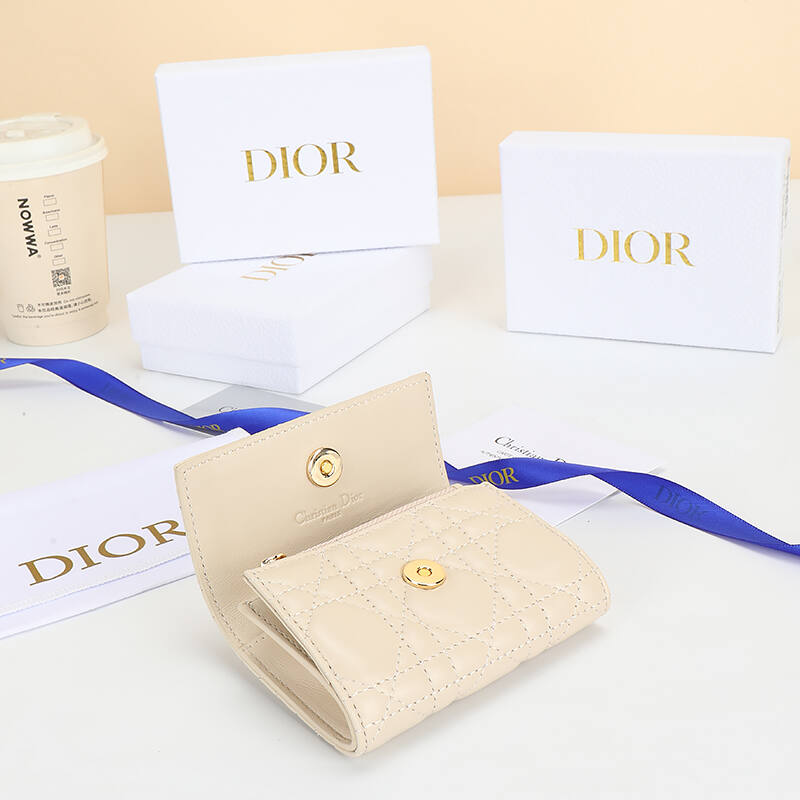 Dior S0966OQDC Beige wallet — Premium Replica