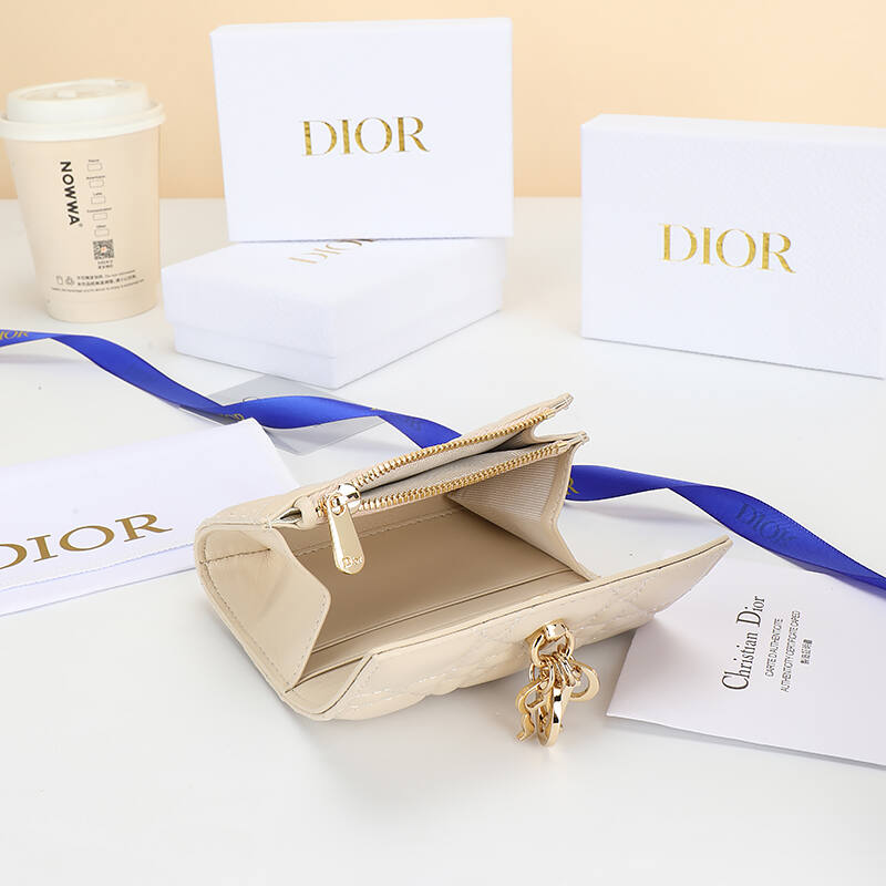 Dior S0966OQDC Beige wallet — Premium Replica