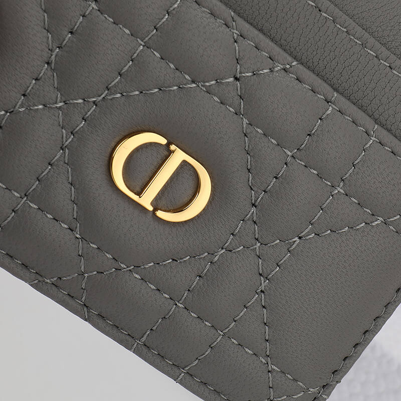 Dior S5130UWHC Grey card holder — Premium Replica