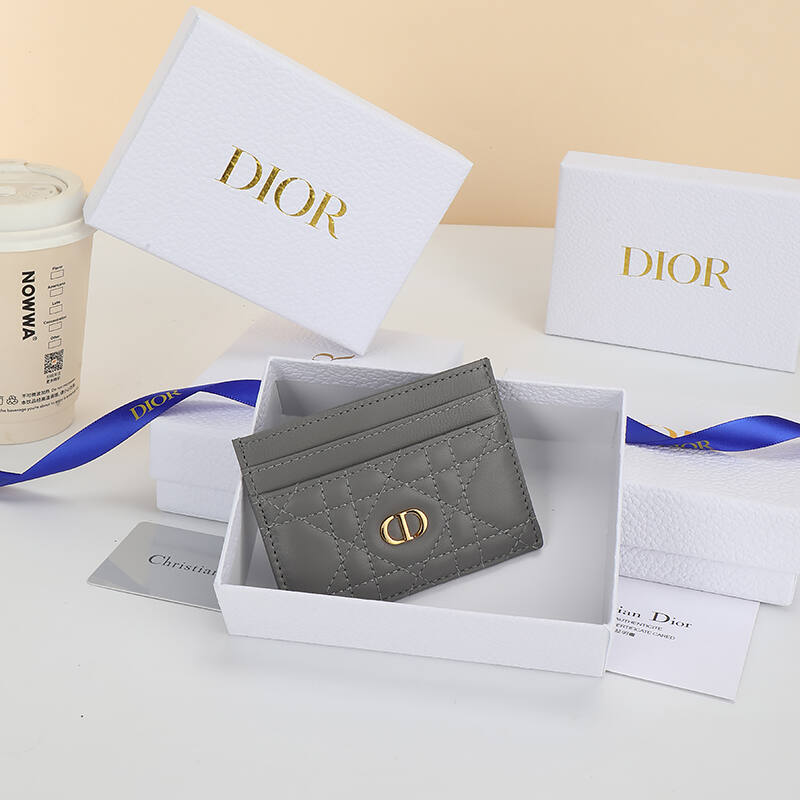 Dior S5130UWHC Grey card holder — Premium Replica