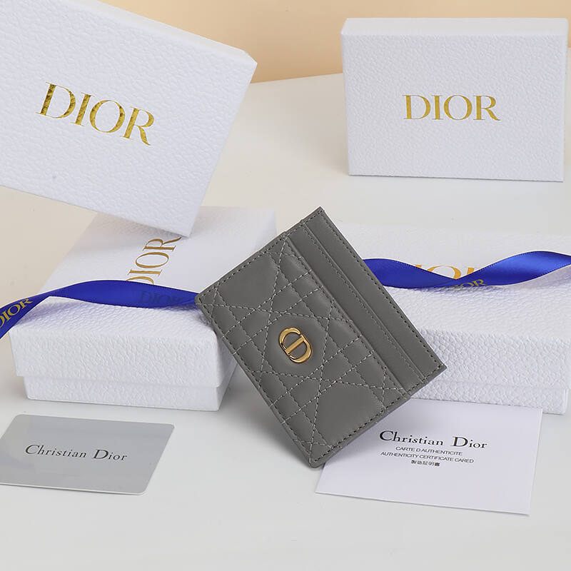 Dior S5130UWHC Grey card holder — Premium Replica