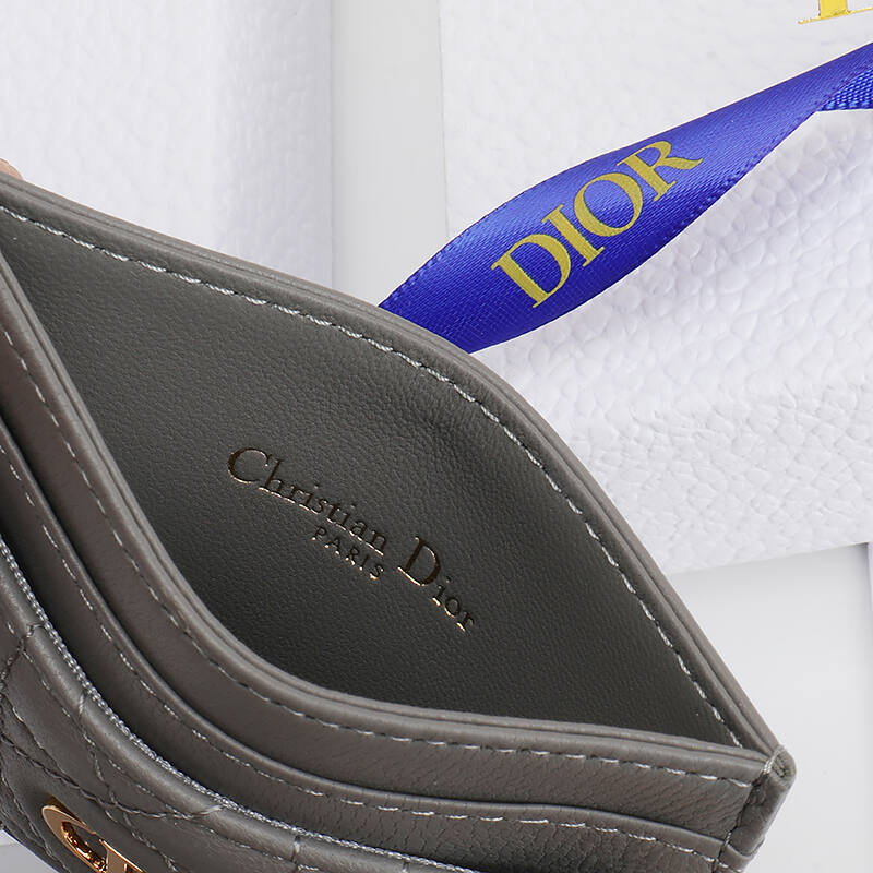 Dior S5130UWHC Grey card holder — Premium Replica