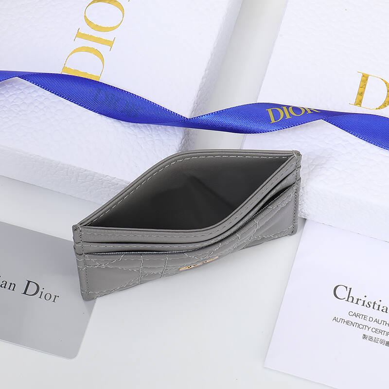 Dior S5130UWHC Grey card holder — Premium Replica