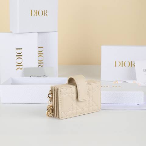 Dior S0074ONMJ Beige card holder AAA Quality Replica