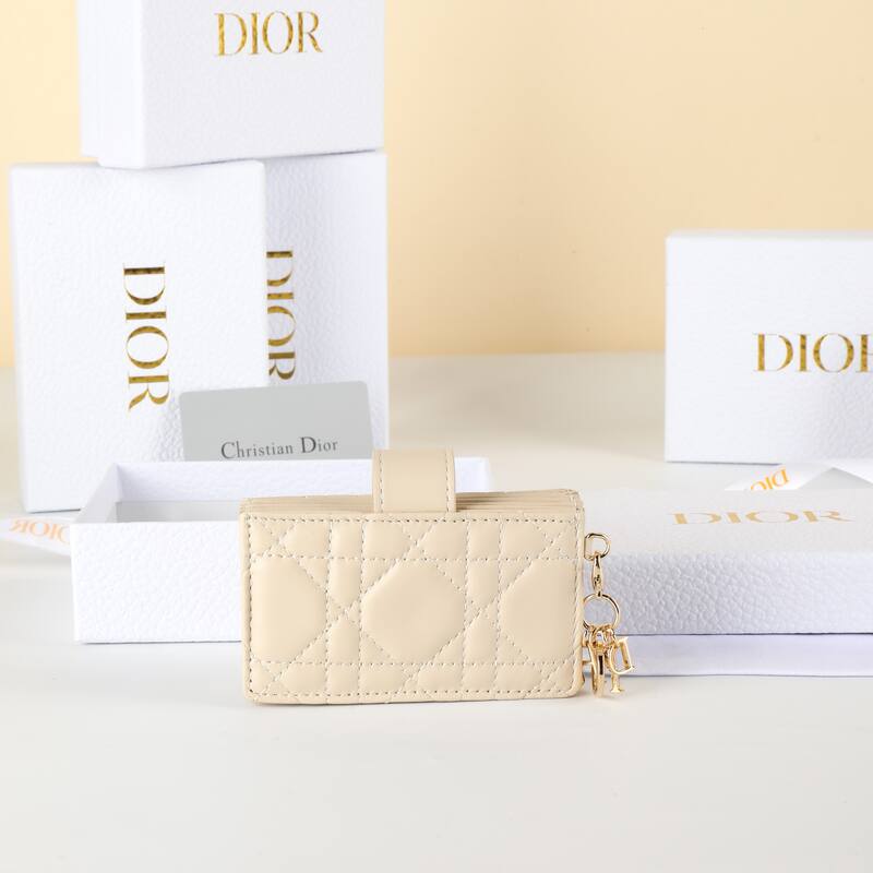 Dior S0074ONMJ Beige card holder — AAA Quality Replica