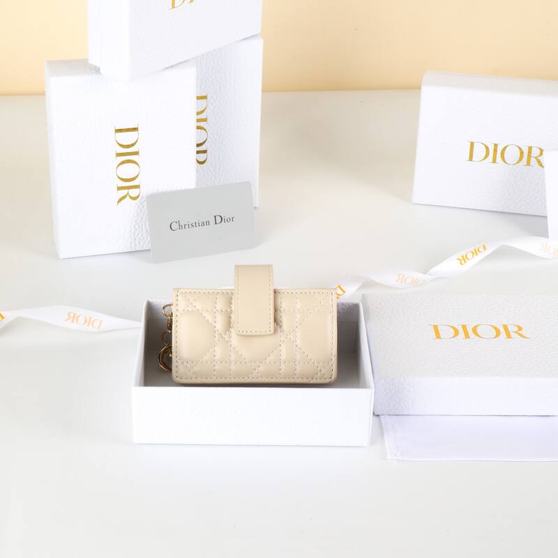 Dior S0074ONMJ Beige card holder — AAA Quality Replica