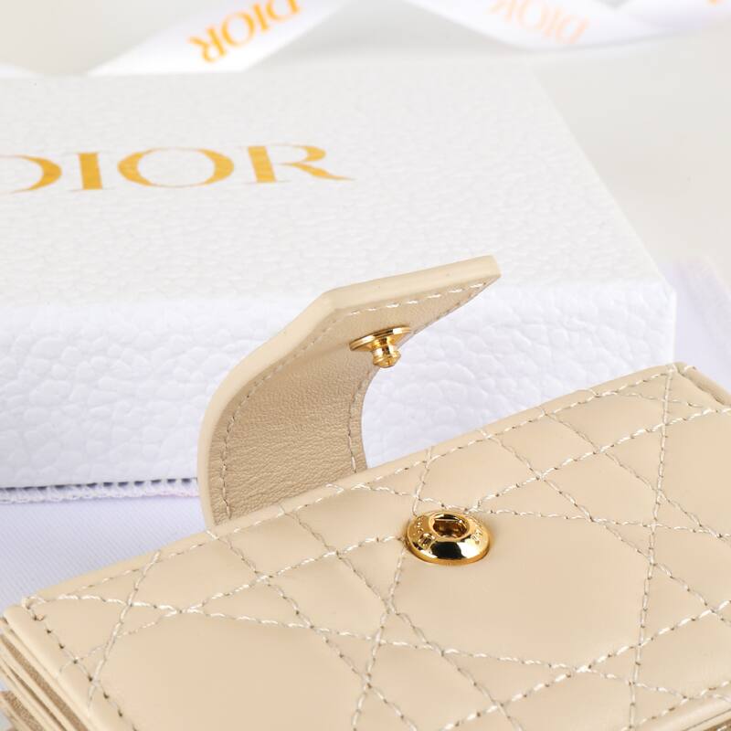 Dior S0074ONMJ Beige card holder — AAA Quality Replica