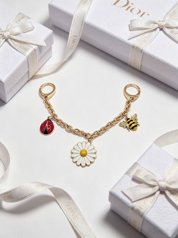 Dior Gold multicolor bag charm — AAA Quality Replica