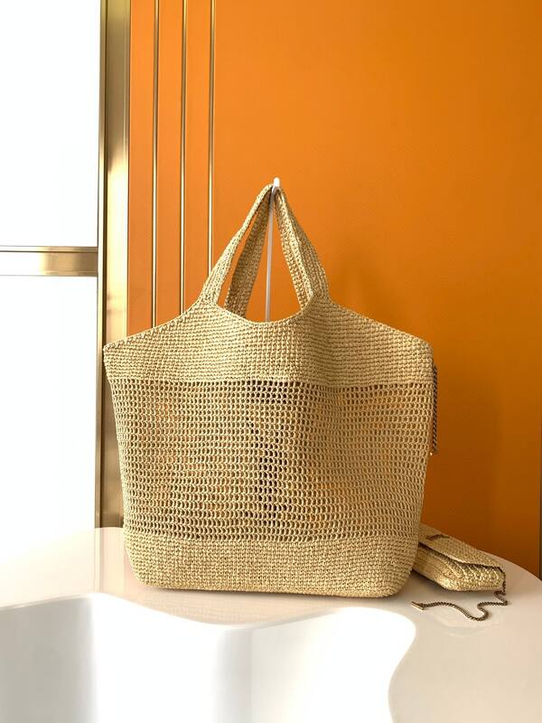 YSL Beige straw tote — Top Quality Replica