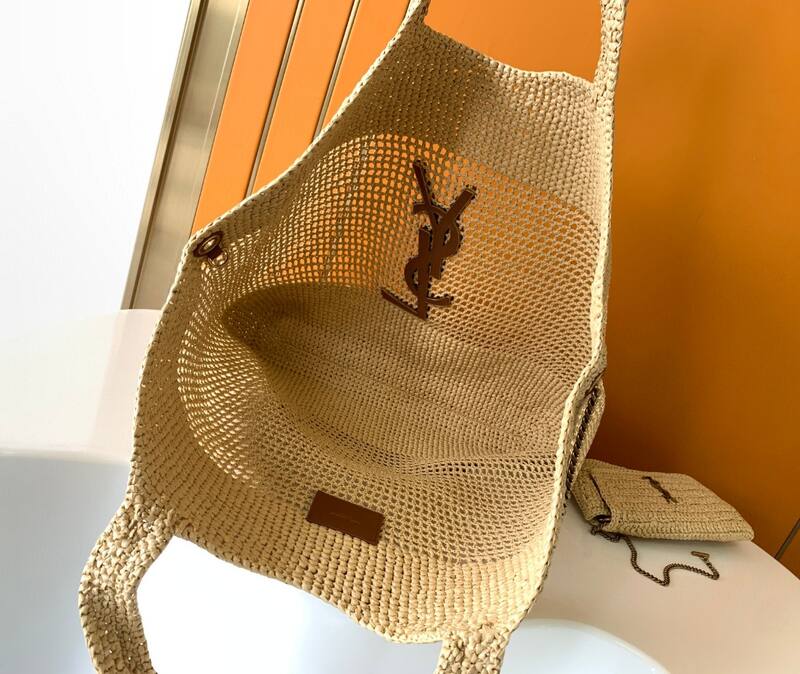 YSL Beige straw tote — Top Quality Replica