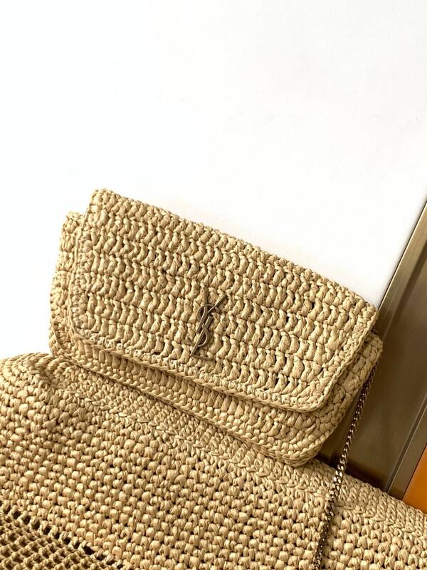 YSL Beige straw tote — Top Quality Replica