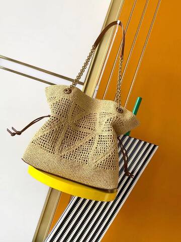 YSL Beige straw tote 1 1 Replica
