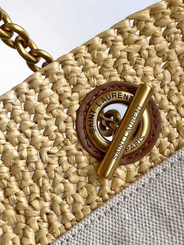 YSL Beige straw tote — 1:1 Replica