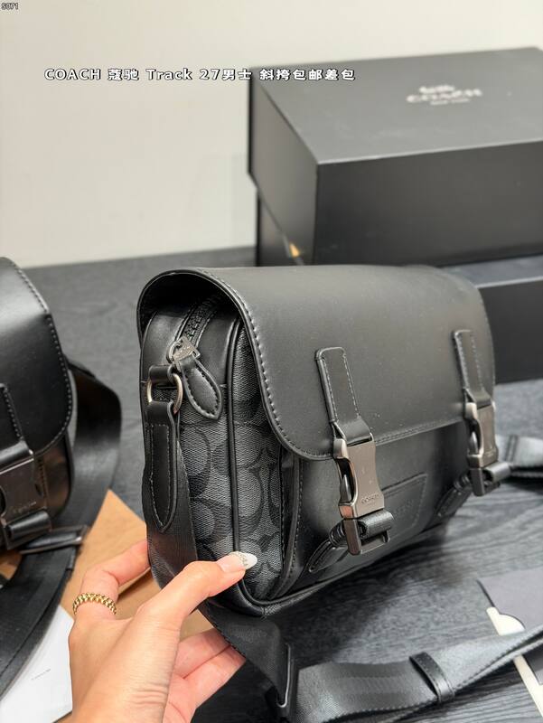 Coach Track 27 Black crossbody — AAA Quality Replica